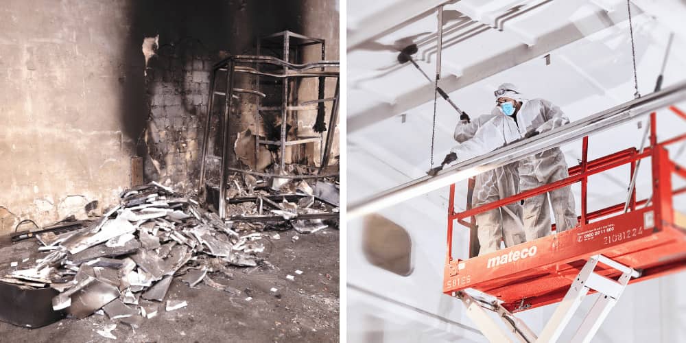 Beseitigung von Brandspuren und Ruß nach einem Haus oder Wohnungsbrand in Salzburg