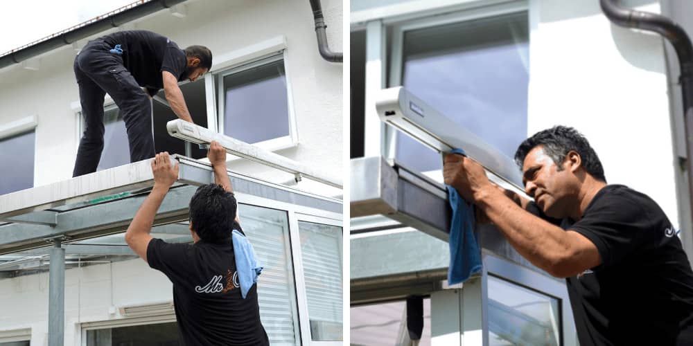 Einsatz unseres Teams bei der Fensterreinigung in Klagenfurt