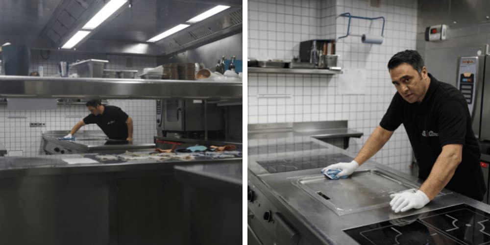 Hygienische Gastronomiereinigung nach HCCAP durch unser Team in Dornbirn