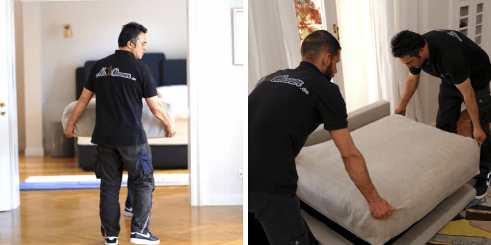 Einsatz unseres Teams bei einer Polsterreinigung