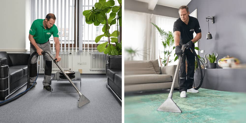 Einsatz unseres Teams beim Teppichboden reinigen in Innsbruck