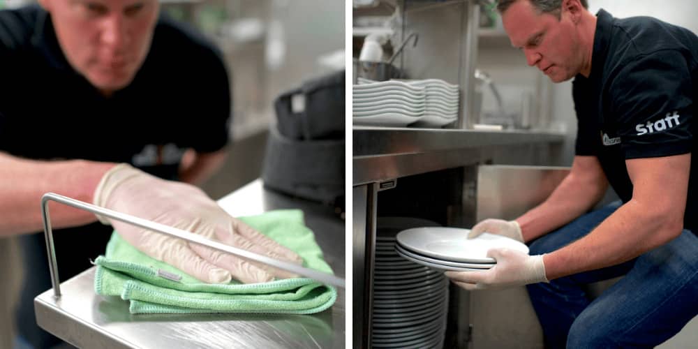 Hygienische Gastronomiereinigung nach HCCAP durch unser Team in Dornbirn