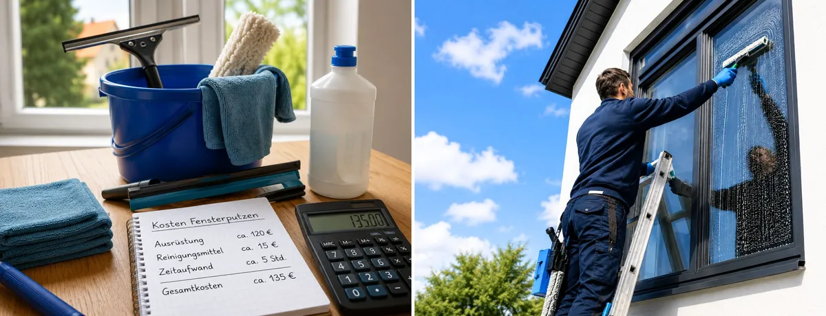 Equipment für die professionelle Fensterreinigung im Kostenvergleich